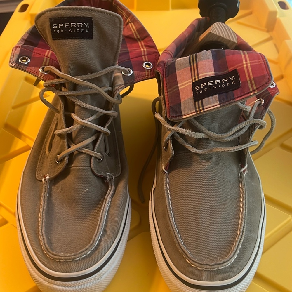 Sperry high boat shoes